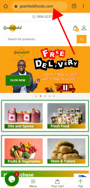How to order on grainfieldfoods.com1